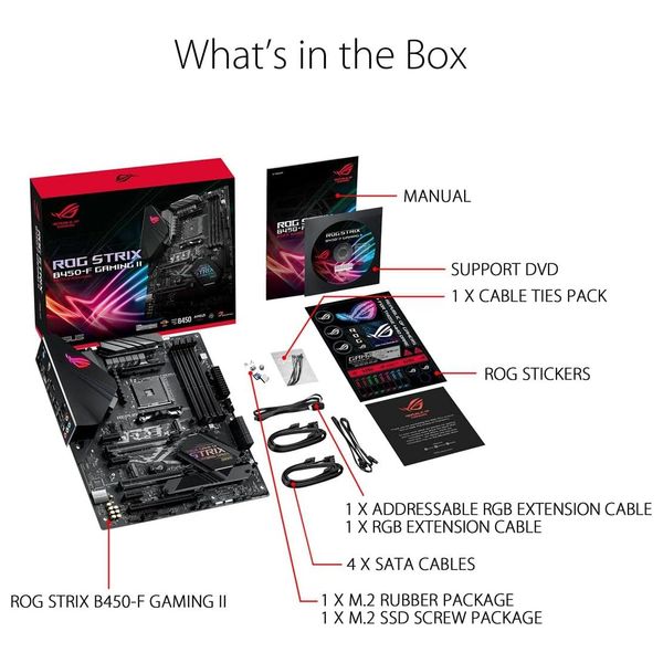  Asus ROG STRIX B450-F GAMING II - Mother Board 