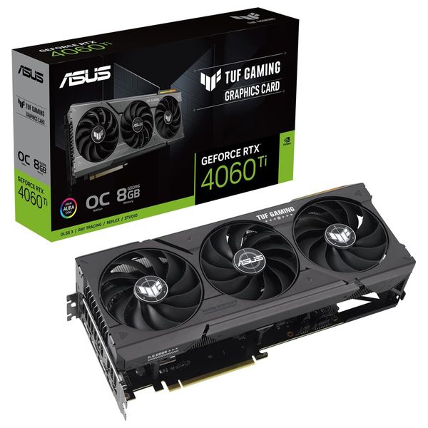بطاقة رسومات اسوس  GeForce RTX 4060 - ذاكره بحجم 8 كيكابيت -  أسود