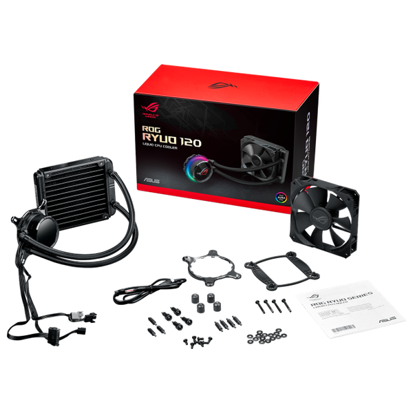  ASUS ROG Ryujin 120 Liquid CPU Cooler - OLED Display - Black 