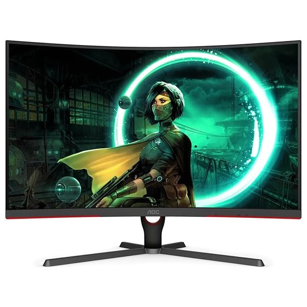 شاشة العاب منحنية اي او سي 31.5-انج فئة  C32G3E QHD - سرعة الاستجابة 1 ملي ثانية - 165 هيرتز - HDR 1000