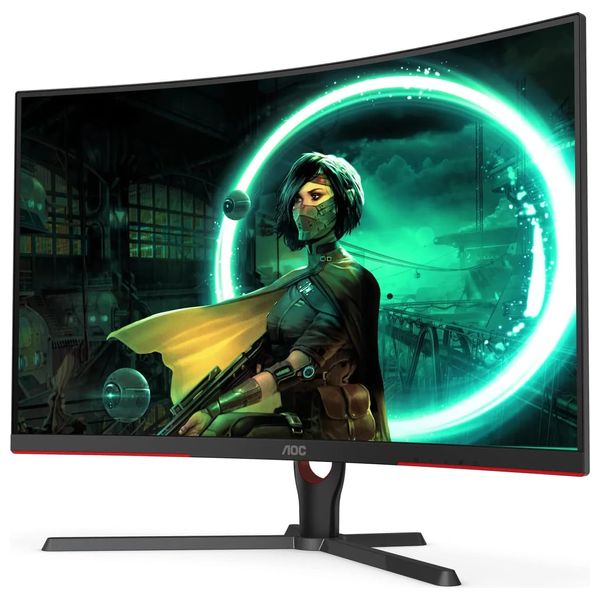 شاشة العاب منحنية اي او سي 31.5-انج فئة  C32G3E QHD - سرعة الاستجابة 1 ملي ثانية - 165 هيرتز - HDR 1000
