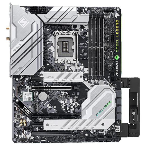 آسروك Z690 ستيل ليجند واي فاي 6E/D5 لوحة أم - أسود