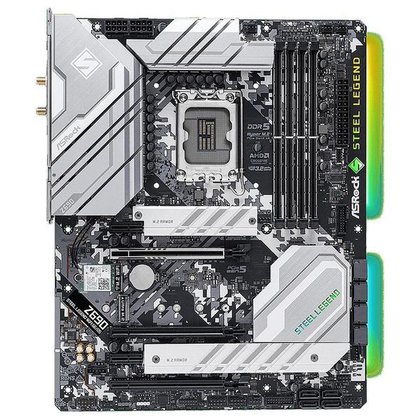 آسروك Z690 ستيل ليجند واي فاي 6E/D5 لوحة أم - أسود