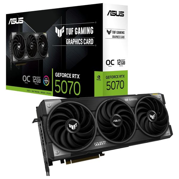 بطاقة رسومات أسوس TUF Gaming GeForce RTX 5070 – الألعاب – أسود