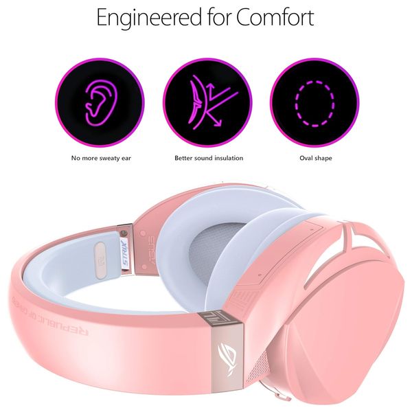  Asus ROG Strix Fusion 300 - Headphone Over Ear - Pink 