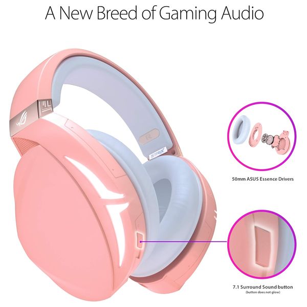  Asus ROG Strix Fusion 300 - Headphone Over Ear - Pink 