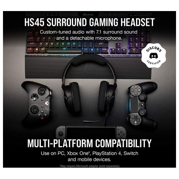 Corsair HS45 - Headphone Over Ear - Black