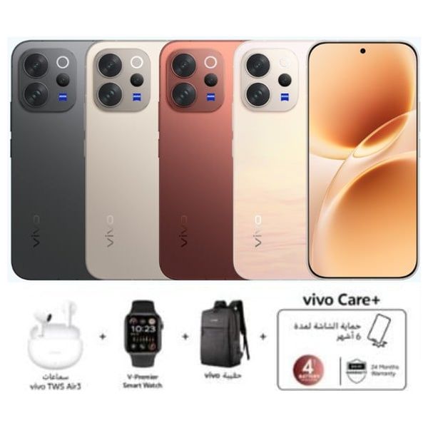 فيفو V70 - دبل سيم - شاشة 6.59 بوصة AMOLED - معالج سناب دراجون 7 الجيل الرابع - بطارية 6500 مللي أمبير بالساعة، شحن 90 واط مع تقنية AI + هدايا مجانية