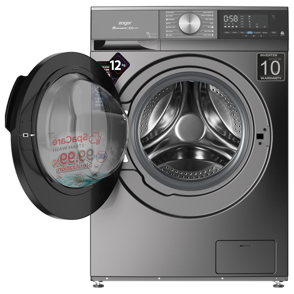  غسالة ومجففة زوجور فتحة امامية - 12/8 كغم - WZ12DS - سلفر 