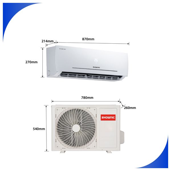  Shownic CSI-H12T4DWS -1 Ton - Wall Mounted Split - White - AMP Control 