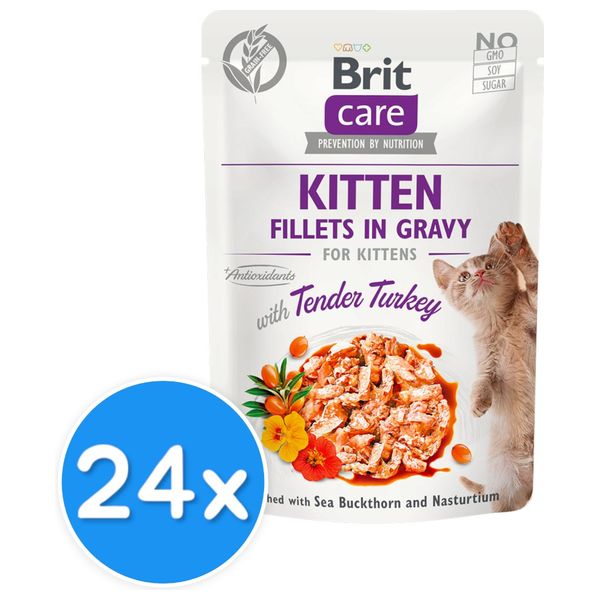  Brit kitten Tender Turkey Cat Food - x24 
