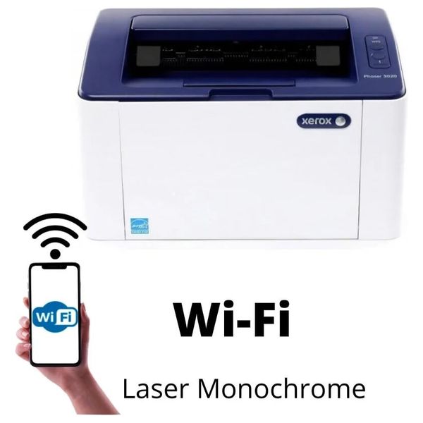  طابعة ليزرية زيروكس - 3020 - ازرق - واي فاي 