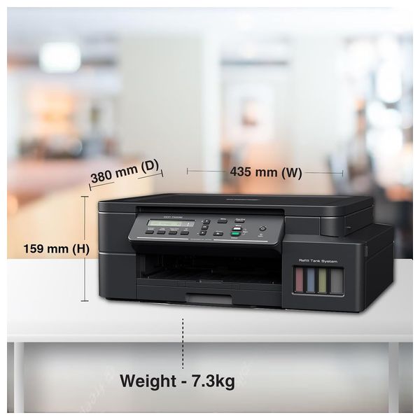 طابعة برذر نافثة للحبر الكل في واحد ملونة - DCP-T520W - واي فاي - اسود