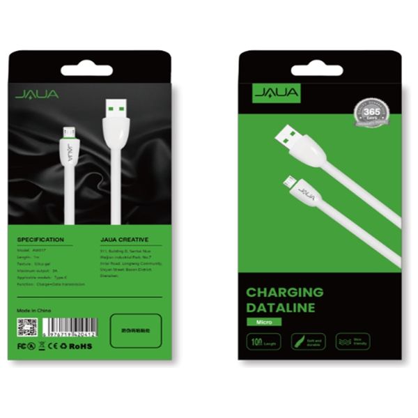  كيبل جاوا يو اس بي الى مايكرو يو اس بي - متر AW026 - 1 - ابيض 