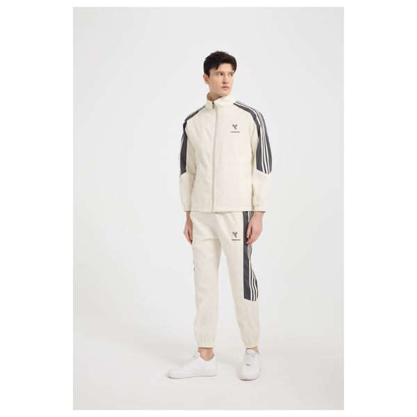  Stylish Bee Tracksuit for Men, XL - White 