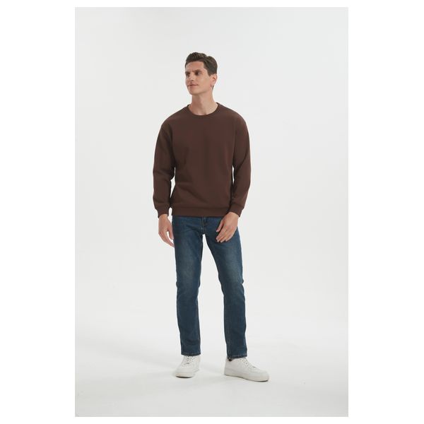  Stylish Bee Jumper for Men, XL - Brown 