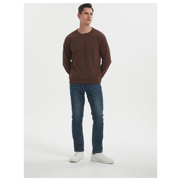 Stylish Bee Jumper for Men, XL - Brown 