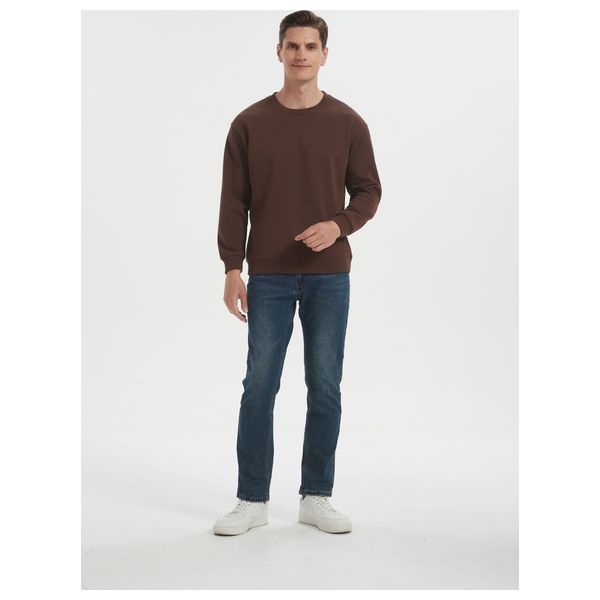  Stylish Bee Jumper for Men, XL - Brown 
