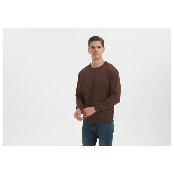  Stylish Bee Jumper for Men, XL - Brown 