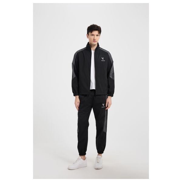  Stylish Bee Tracksuit for Men, L - Black 