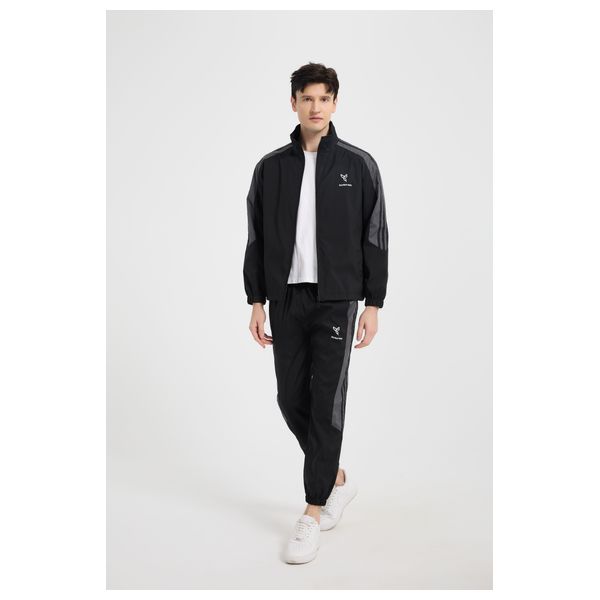  Stylish Bee Tracksuit for Men, L - Black 