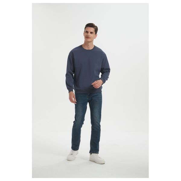  Stylish Bee Jumper for Men, L - Navy 