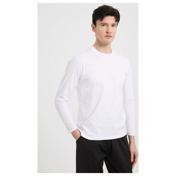  Stylish Bee Long Sleeve T-Shirt for Men, S - White 