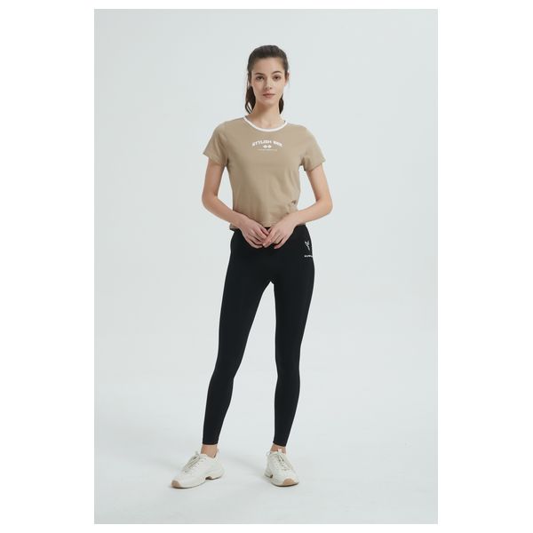 Stylish Bee Cotton Short Sleeve T-shirt - WBTSBL001 - L / Beige