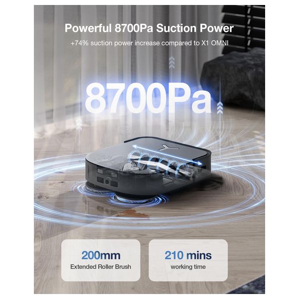  Ecovacs Deebot-X2-COMBO - Robot Vacuum Cleaner - Black 