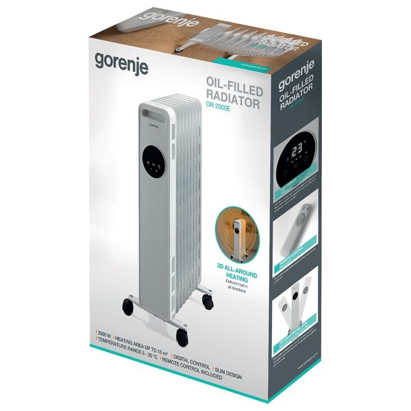  Gorenje - OR2000E - Oil-Filled Radiator - White 