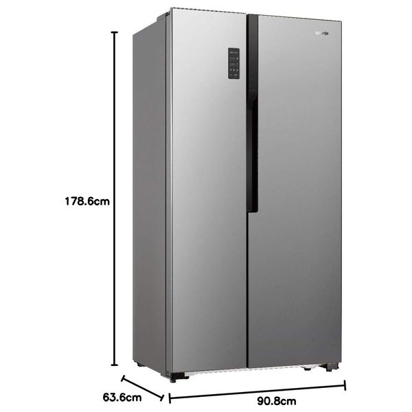  Gorenje NRS9182MXUK - 20ft - French Door Refrigerator - Silver 