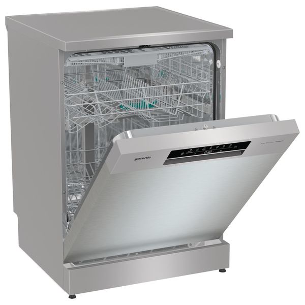  غسالة صحون جورنجي - GS643D60X - قائمة بذاتها - 60 سم - 16 سيت - استهلاك الماء 11 لتر/دورة في الدقيقة - 6 برامج  - رمادي 