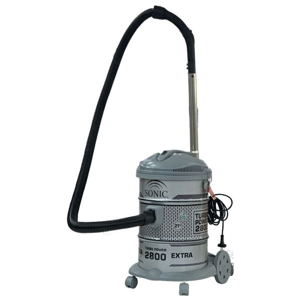  مكنسة سونيك - 2800 واط - سلة مهملات كبيرة سعة 21 لترًا، مناسبة للمنازل الكبيرة أو الاستخدام المتكرر - سلفر 