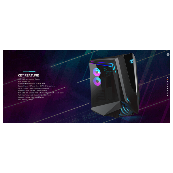  حافظة كمبيوتر كيكابايت - GB-AC700G - اسود 