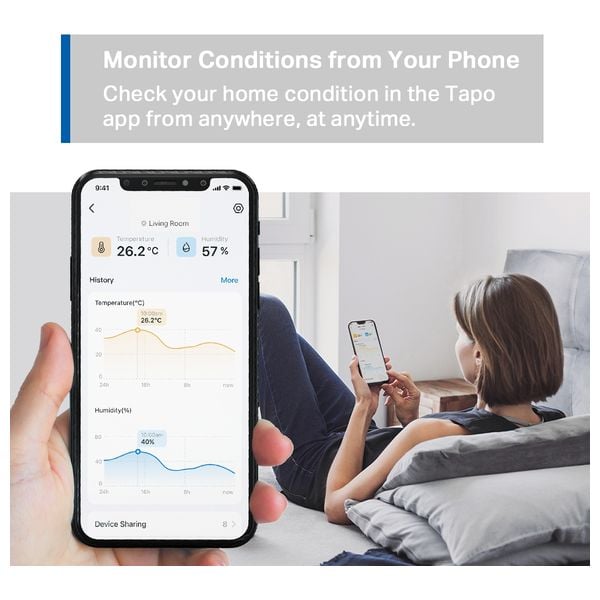  TP-LINK Tapo T315 - Smart Temperature and Humidity Monitor 