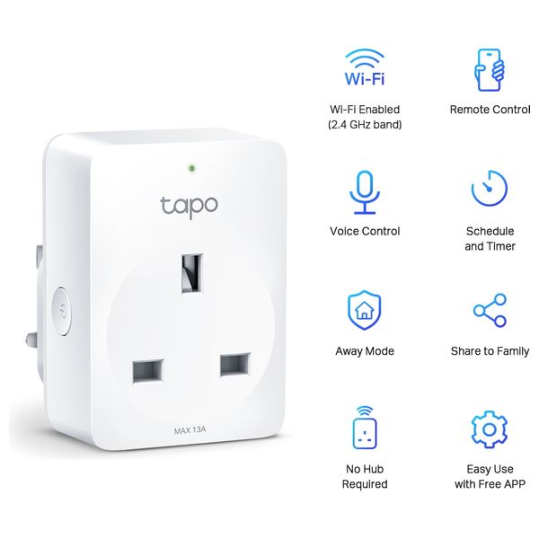  TP-LINK Tapo P100 - Smart Power Wi Fi Socket - 4 pieces 
