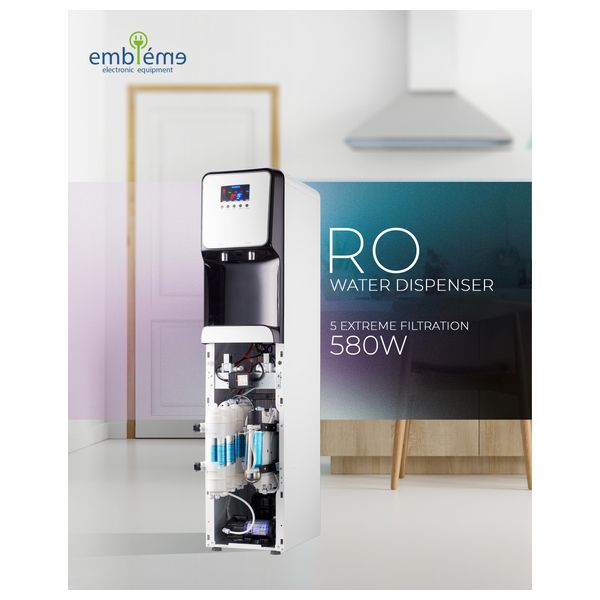  Emplium EM-WDNM30 - Water Dispenser - RO Purification System - Hot and Cold - Black 