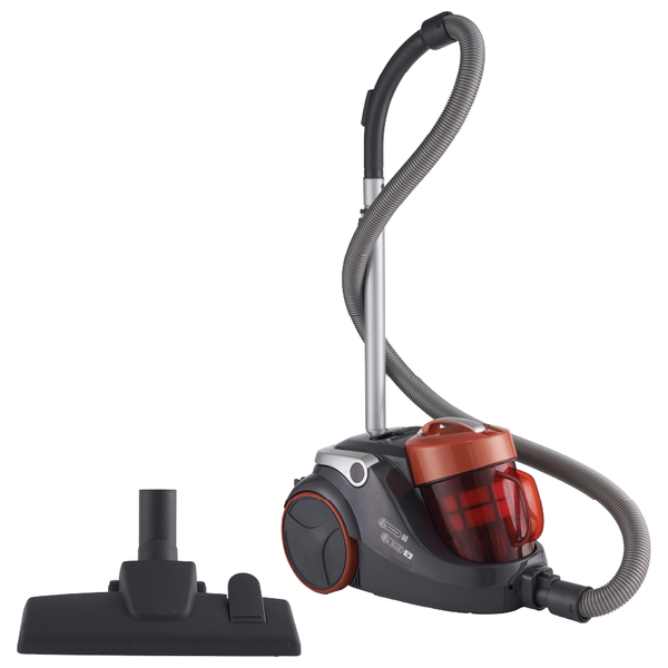 مكنسة كهربائية بدون كيس امبليوم - حجم صغير وسهل التخزين - EM-VC2200 - أحمر