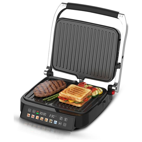  Embleme EM-DGS25 - Digital Electric Grill - 1800 W - 4 Slice - Black 