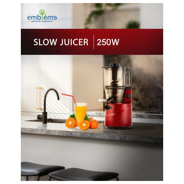  عصّارة فواكه بطيئة امبليوم - 250 واط - EM-SJR25 - أحمر 