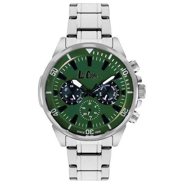  Lee Cooper Watch lc07846.070 For Men - Analog Display, Stainless Steel Band - Silver 