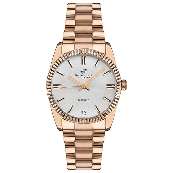 Elryan Beverly Hills Polo Club Watch bp3172c.430 For Women Analog Display Stainless Steel Band Gold