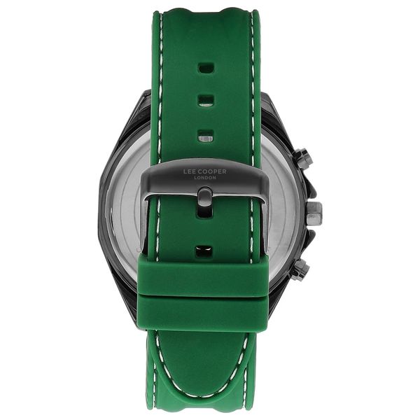  Lee Cooper Watch lc07848.077 For Men - Analog Display, Silicone Band - Green 