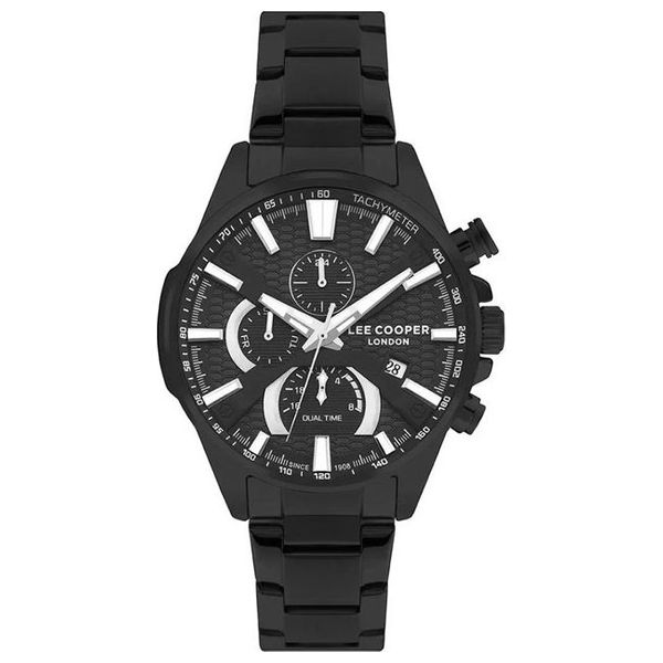  Lee Cooper Watch lc07801.650 For Men - Analog Display, Stainless Steel Band - Black 