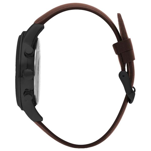  Lee Cooper Watch lc07816.694 For Men - Analog Display, Leather Band - Brown 