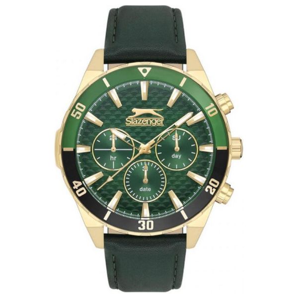  ساعة سلازينغر للرجال SL.9.2237.2.04 - عرض بعقارب, سوار من الجلد - زيتوني 