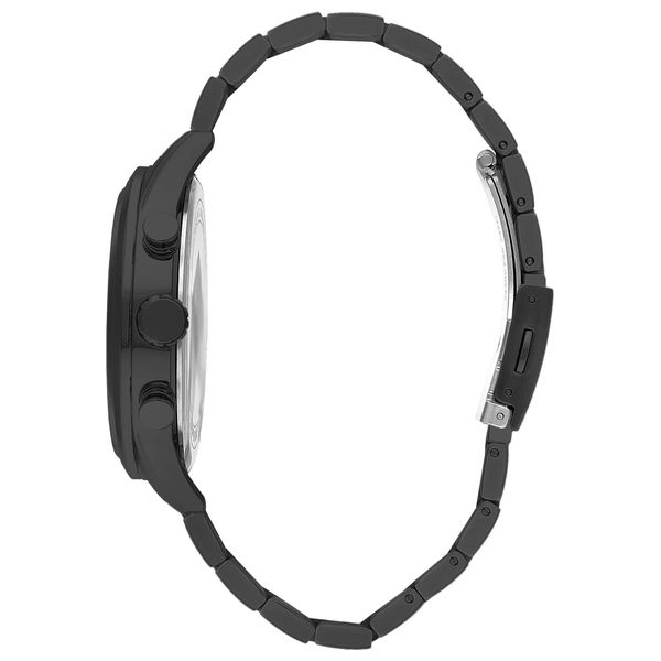  ساعة لي كوبر للرجال lc07836.650 - عرض بعقارب, سوار من ستانلس ستيل - اسود 