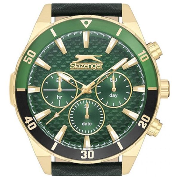  ساعة سلازينغر للرجال SL.9.2237.2.04 - عرض بعقارب, سوار من الجلد - زيتوني 