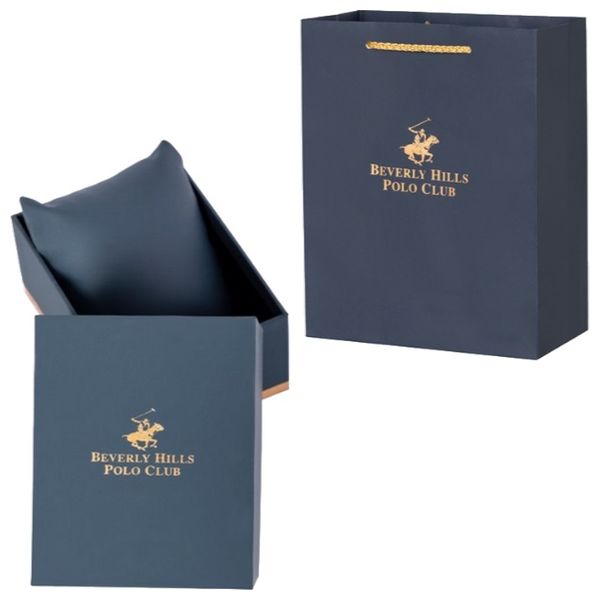  Beverly Hills Polo Club Watch bp3172c.330 For Men - Analog Display, Stainless Steel Band - Silver 