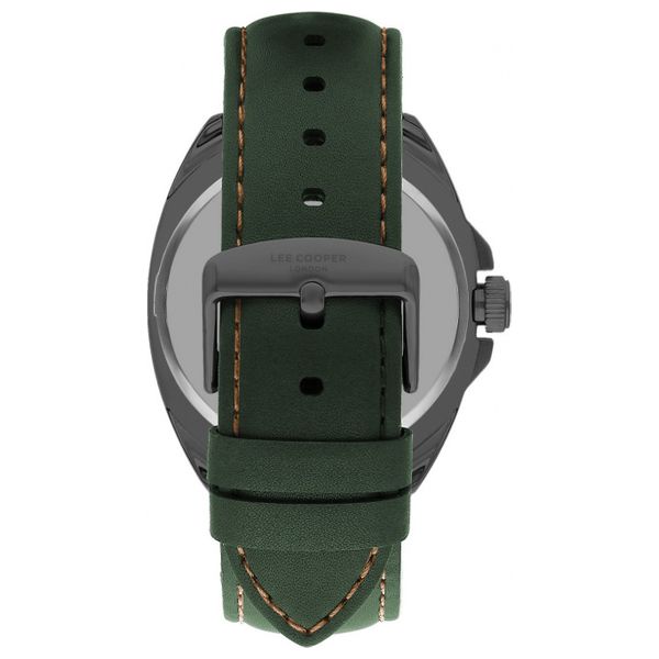  Lee Cooper Watch lc07858.077 For Men - Analog Display, Leather Band - Green 